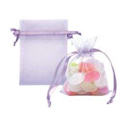 144 Bulk Organza Pouch Purple