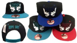 24 Bulk Dope Shit Snap Back Flat Cap Baseball Hat