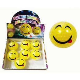 48 Bulk Emoji Squishy Bead Ball