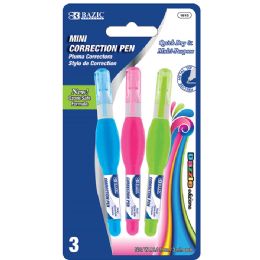 144 Bulk 0.1 Fl Oz (3 Ml) Metal Tip Mini Correction Pen (3/pack)