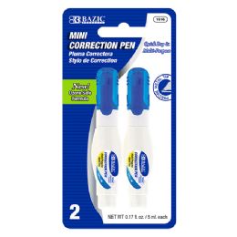 144 Bulk 0.17 Fl Oz (5 Ml) Metal Tip Mini Correction Pen (2/pack)