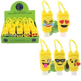 50 Bulk 1oz Hand Sanitizer With Holder [emojis]