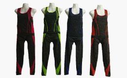 48 Bulk Two Piece Sports Set Assorted Color 