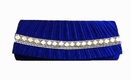 36 Bulk Pleated Satin Wedding Evening Bridal Clutch Purse With Rhinestones