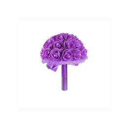 12 Bulk Eight Inch Foam Bouquets Purple
