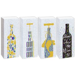 144 Bulk Wine Bag Glitter And Hot Stamping