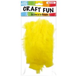 120 Bulk Diy Feather Yellow