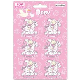 96 Bulk Wooden Decoration Baby Pink Horse