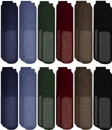24 Bulk Yacht & Smith Men's Thermal Non Slip Gripper Bottom Tube Socks