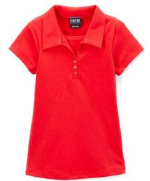 12 Bulk Girls Red Uniform Top In Size 4/5