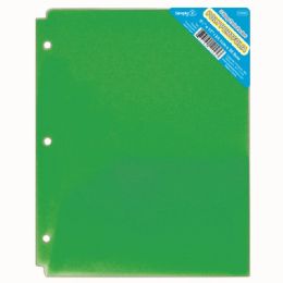 120 Bulk Two Pocket Poly Portfolio Translucent Green