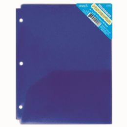 120 Bulk Two Pocket Poly Portfolio Translucent Blue