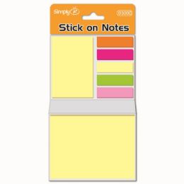 96 Bulk Neon Stick On Booklet