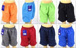 72 Bulk Boy's Assorted Color Bathing Suit