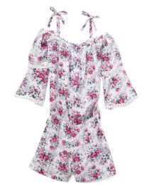 6 Bulk Girls' Rayon Romper In Size 4-6x