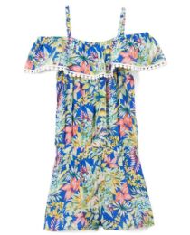 6 Bulk Girls' Rayon Romper In Size 4-6x