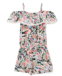 6 Bulk Girls' Rayon Romper In Size 4-6x