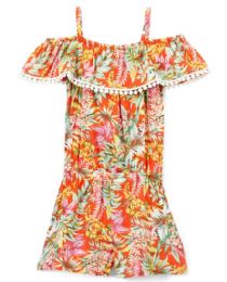 6 Bulk Girls' Rayon Romper In Size 4-6x