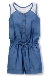 6 Bulk Girls' Denim Romper In Size 5-6x