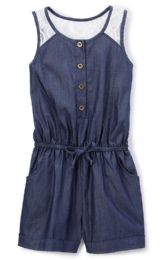 6 Bulk Girls' Denim Romper In Size 5-6x