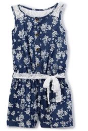 6 Bulk Girls' Denim Romper In Size 5-6x