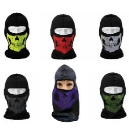 24 Bulk Ninja Face Mask SkullS-Color Assortment