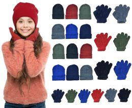 96 Bulk Yacht & Smith Kids 2 Piece Hat And Gloves Set In Assorted Colors
