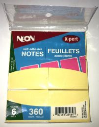 50 Bulk 6 Pack Yellow 2x1/2 Sticky Notes, Post Notes