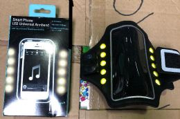 36 Bulk Jogging Reflective Arm Band Led Cell Phone / Accessory Holder
