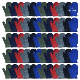 120 Bulk Yacht & Smith Unisex Assorted Colors Magic Mitten Gloves