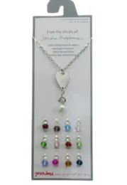 36 Bulk Silver Tone Necklace With A Heart Charm