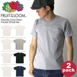 36 Bulk Men's Fruit Of The Loom 2 Pack Pocket T-Shirt ,size Small