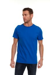 24 Bulk Men's Cotton Short Sleeve T-Shirt Size X-Large - Blue