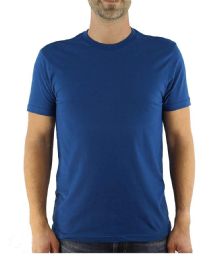 12 Bulk Men's Cotton Short Sleeve T-Shirt Size X-Large - Blue