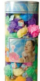 144 Bulk Exfoliating Bath Sponge With Suction Cup in