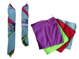 72 Bulk 4-Piece Microfiber Cleaning Cloths