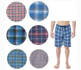 36 Bulk Men's Short Cotton Pj Pants With Packets And Strings