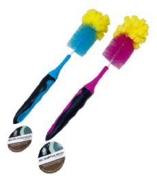 24 Bulk Plastic Bottle Brush W Handle