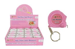 48 Bulk Keychain Pink Tape Measure
