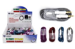 36 Bulk Nylon Auxiliary Audio Cable