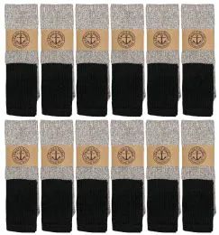 120 Bulk Yacht & Smith Men's Cotton Assorted Thermal Tube Boot Sock Size 10-13