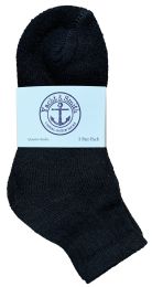 300 Bulk Yacht & Smith Cotton Mid Ankle Socks Bundle Set For Men Woman And Children In Solid Black