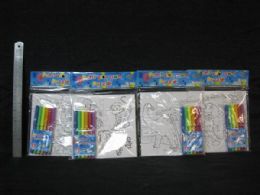 96 Bulk Game Painting Puzzle Set Four Assorted