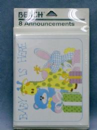 12 Bulk Baby Announcement Cards 8 Count
