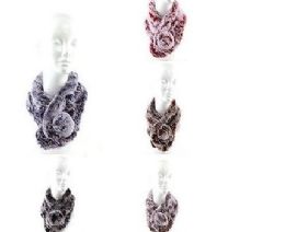 36 Bulk Womans Heavy Plush Winter Pom Pom Scarf