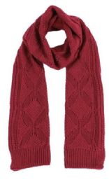 48 Bulk Women's Cable Knit Scarf