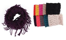 36 Bulk Women's Fringe Infinity Scarf