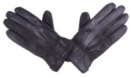 72 Bulk Women's Black Leather Gloves