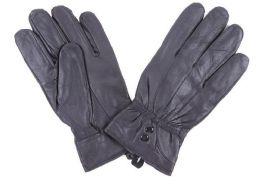 72 Bulk Women's Black Leather Gloves