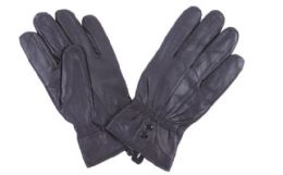 72 Bulk Women's Black Leather Gloves